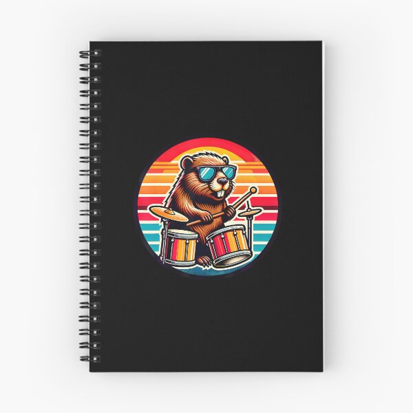 Item preview, Retro Beaver Drummer Rock Band Musician designed and sold by CarmelaConstan.
