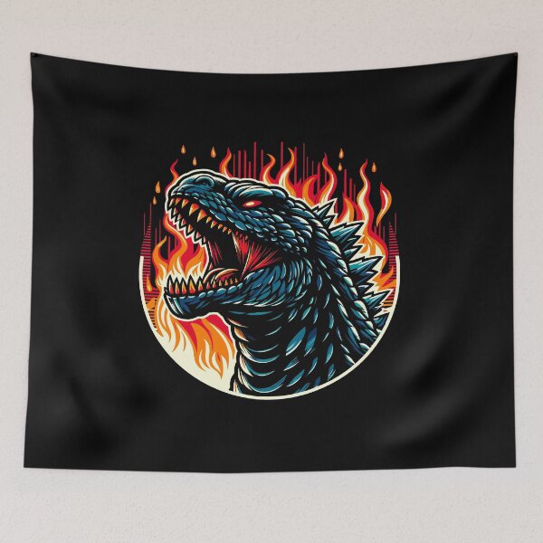 Item preview, Roaring Dragon Head Surrounded by Flames designed and sold by beast-net.