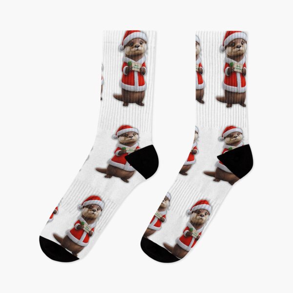 Item preview, Holiday Otter Santa Design – Cute Winter Season Artwork designed and sold by Otterly Cute.