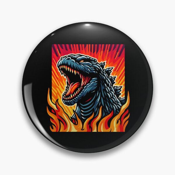 Item preview, Intense Roaring Monster Head in Fiery Inferno designed and sold by beast-net.