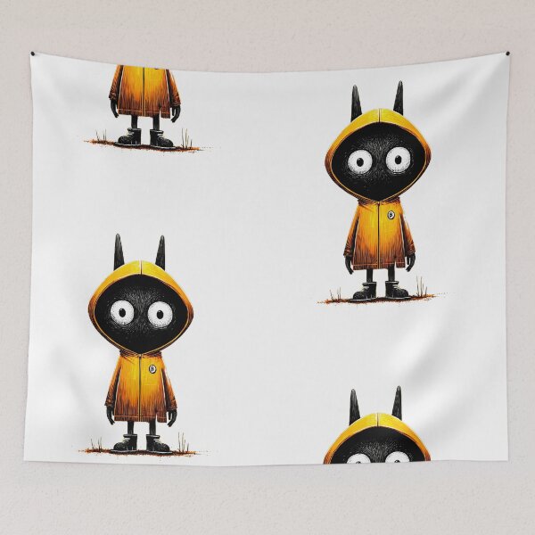 Item preview, Mystery Critter in Bright Raincoat – Spooky Cute Design designed and sold by Skolyak.
