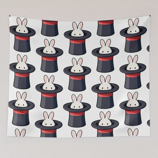 Item preview, Cute Bunny in Magician Hat - Magic Trick Rabbit Illustration designed and sold by RudArtAI.