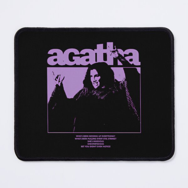 Item preview, Vintage Agatha All Along Who's Been Messing Up Everything Who's Been Pulling Every Evil String She's Insidious Shesperfidious Bet You Didn't Even Notice designed and sold by HeleneCollins.