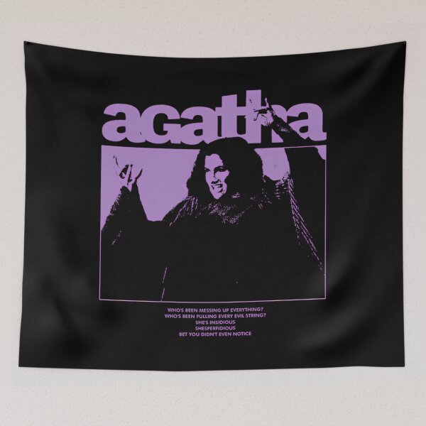 Item preview, Vintage Agatha All Along Who's Been Messing Up Everything Who's Been Pulling Every Evil String She's Insidious Shesperfidious Bet You Didn't Even Notice designed and sold by HeleneCollins.