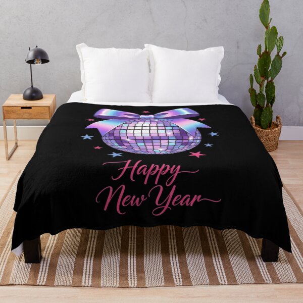 Item preview, Happy New Year Cute Pink Disco Ball Bow New Year's Eve Girls designed and sold by BakeryDozen.