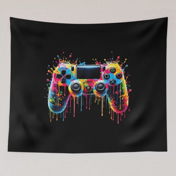 Item preview, Gaming Console Controller Watercolor Splash Vintage designed and sold by FloraVenita.