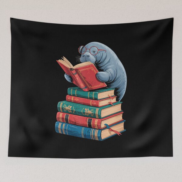 Item preview, Book Reading Book Reader Manas Sea Animal Sea Cow Mana designed and sold by ConnieDora.