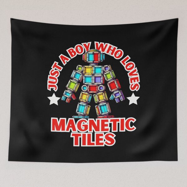 Item preview, Magnet Tiles Just A Boy Who Loves Magnetic Tiles Robot designed and sold by FloraVenita.