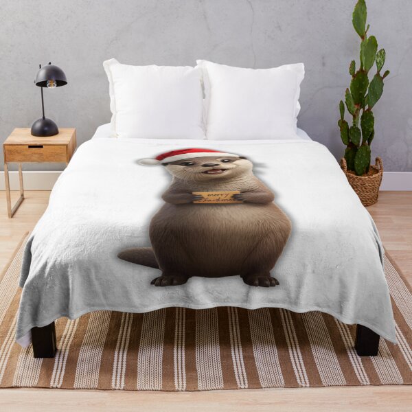 Item preview, Santa Suit Otter Graphic – Christmas Cute Animal Illustratio designed and sold by Otterly Cute.