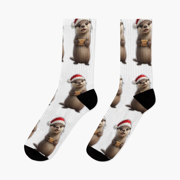 Item preview, Santa Suit Otter Graphic – Christmas Cute Animal Illustratio designed and sold by Otterly Cute.