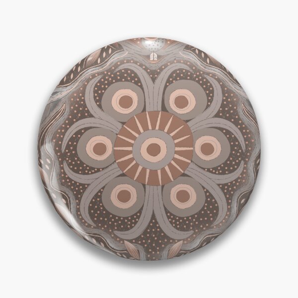 Item preview, Kopie von Hare Field Blues – Mocha Mousse + Mauve Taupe  Mandala Pattern • Boho Folk Art designed and sold by Jo Lenz Art Studio.