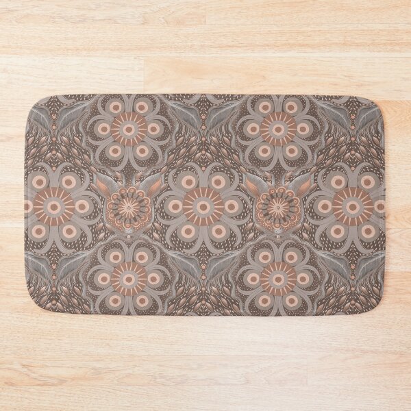 Item preview, Kopie von Hare Field Blues – Mocha Mousse + Mauve Taupe  Mandala Pattern • Boho Folk Art designed and sold by Jo Lenz Art Studio.
