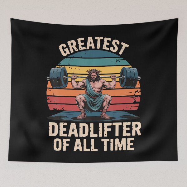 Item preview, Greatest Deadlifter Of All Time Jesus designed and sold by KarlaLeanne.