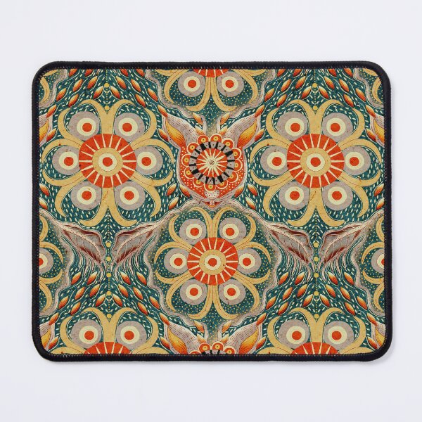 Item preview, Hare Field Blues – Boho Mandala Pattern in Ocean Green + Terracotta designed and sold by Jo Lenz Art Studio.