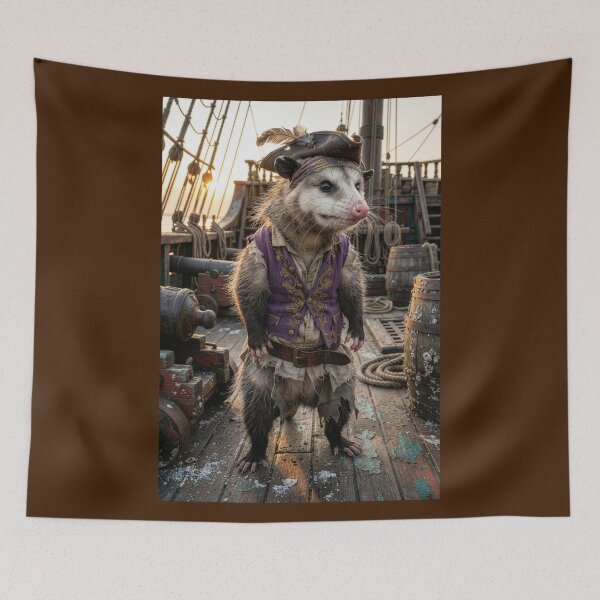 Item preview, Swashbuckling Possum Pirate designed and sold by Tridentulus.