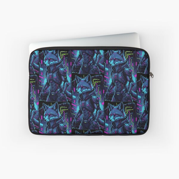 Item preview, Neon Cyberpunk Fox Art Statement Piece designed and sold by MartinxMarie.