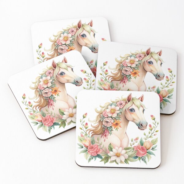 Item preview, Beautiful Floral Horse Women Girls designed and sold by Embers & Incense Co..