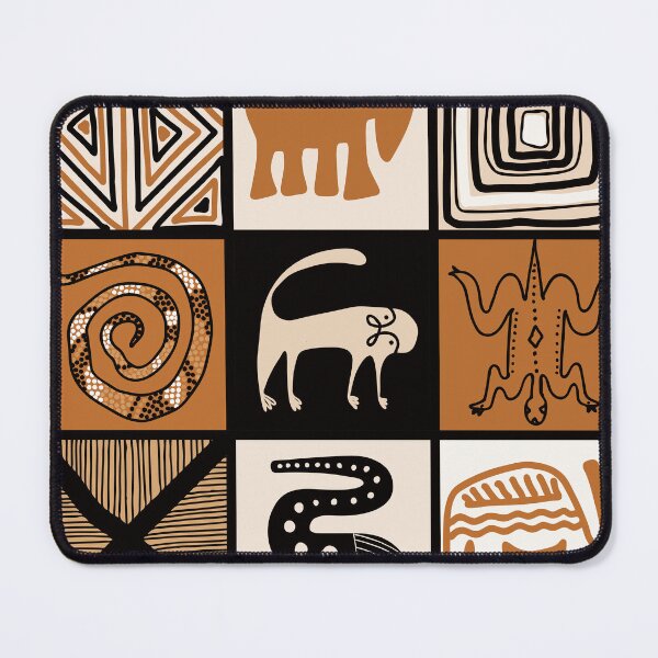 Item preview, African-Inspired Earthtones And Cream Colors Abstract Designs designed and sold by DEC02.