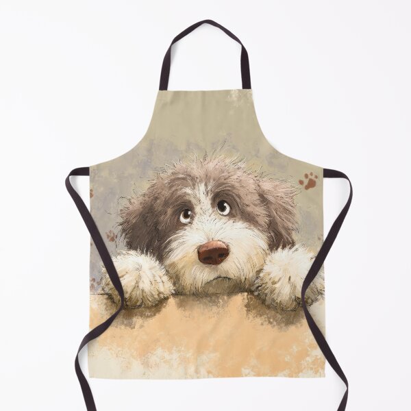Item preview, Spanish Water Dog Peeking over Wall 01 designed and sold by Elisabeth Lucas.
