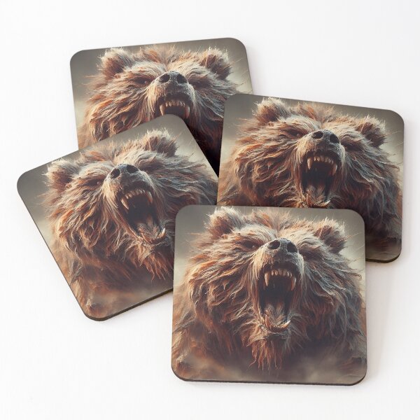 Item preview, Furry Aggressive Bear designed and sold by GalleryBrisArt.
