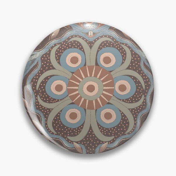 Item preview, Hare Field Blues – Mocha Mousse + Deep Mud Brown Mandala Pattern • Boho Folk Art designed and sold by Jo Lenz Art Studio.