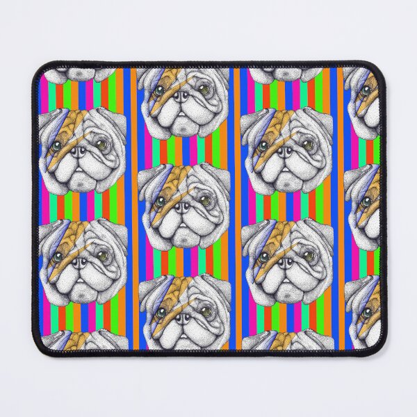 Item preview, Neon Lightning Pug Portrait designed and sold by Flower Magic .