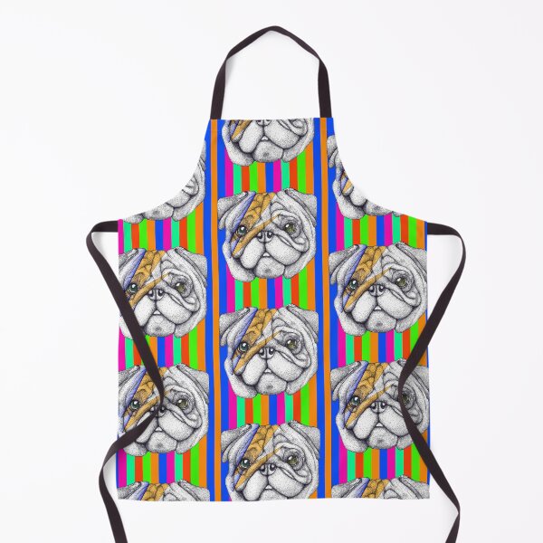 Item preview, Neon Lightning Pug Portrait designed and sold by Flower Magic .