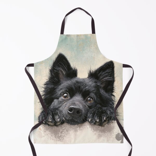 Item preview, Swedish Lapphund Peeking over Wall 01 designed and sold by Elisabeth Lucas.