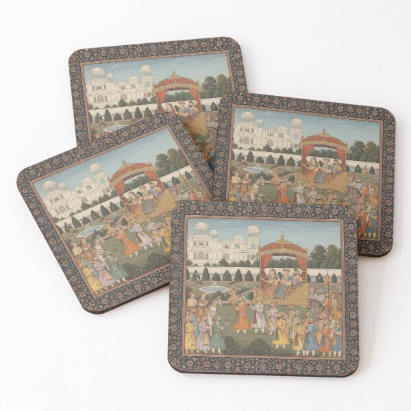 Item preview, Royal Procession in Mughal Palace Gardens designed and sold by digisetumedia.