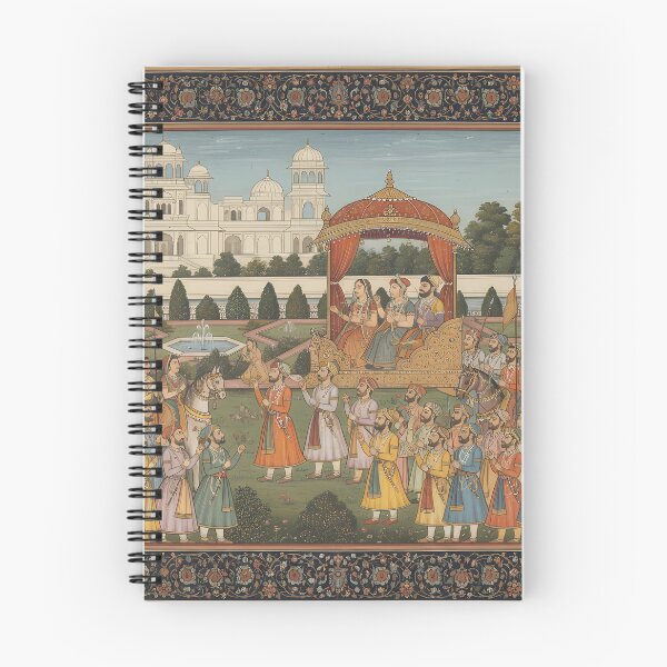 Item preview, Royal Procession in Mughal Palace Gardens designed and sold by digisetumedia.