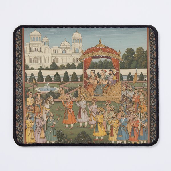 Item preview, Royal Procession in Mughal Palace Gardens designed and sold by digisetumedia.
