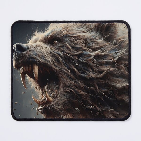 Item preview, Furry Aggressive Bear designed and sold by GalleryBrisArt.