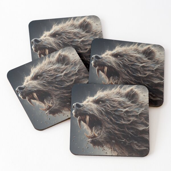 Item preview, Furry Aggressive Bear designed and sold by GalleryBrisArt.