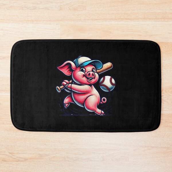 Item preview, Baseball Funny Pig Swinging Bat Fun designed and sold by KarlaLeanne.