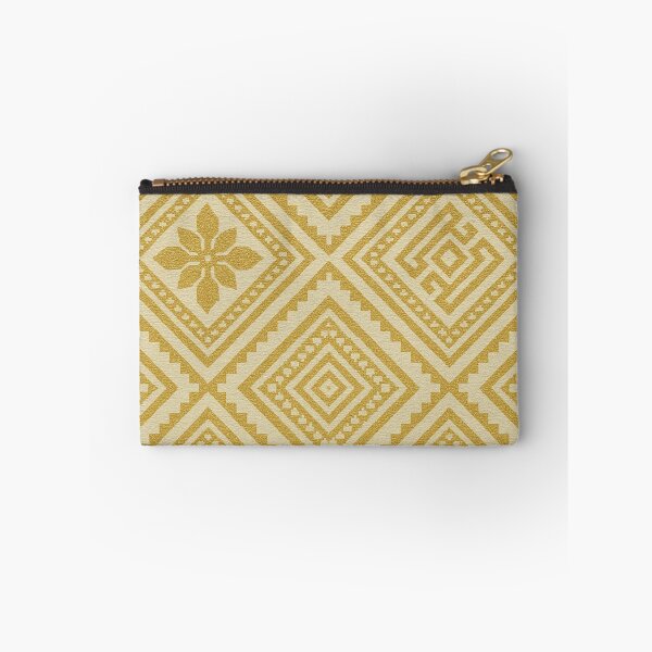 Item preview, Traditional Thai Tribal Pattern – Golden Diamond Woven Textile Design designed and sold by Sksticker991.