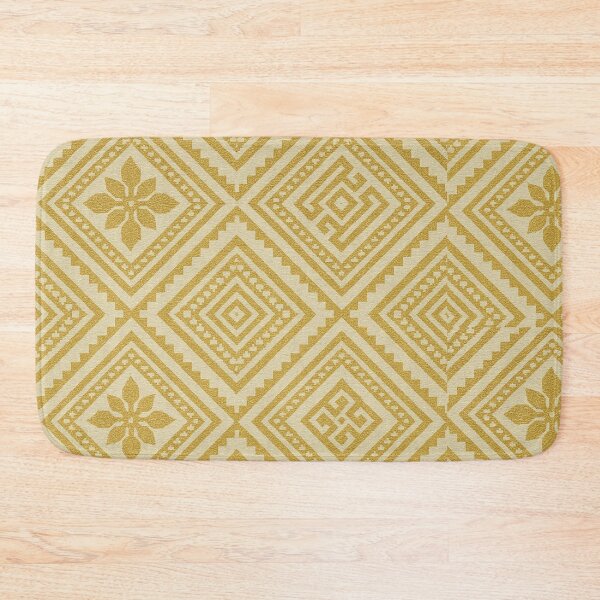 Item preview, Traditional Thai Tribal Pattern – Golden Diamond Woven Textile Design designed and sold by Sksticker991.