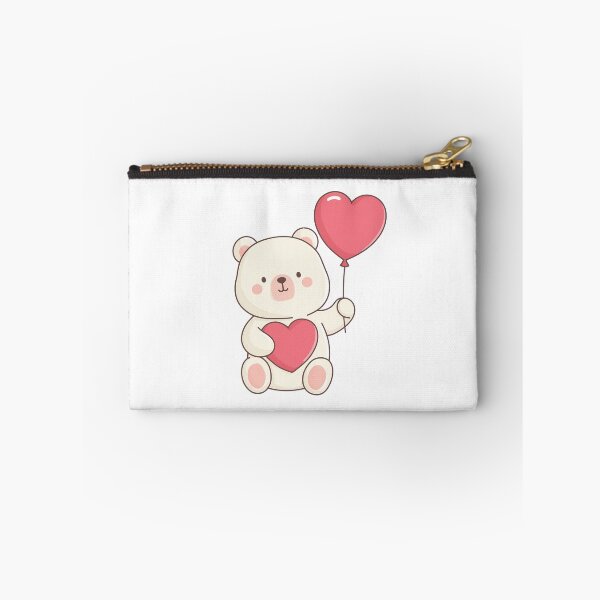 Item preview,  Cute Valentine Bear with Heart Balloon designed and sold by BobaBunny76.