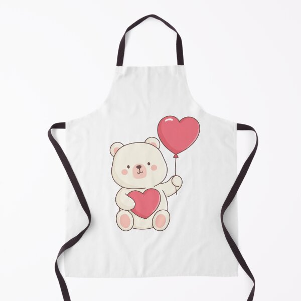 Item preview, Cute Valentine Bear with Heart Balloon designed and sold by BobaBunny76.