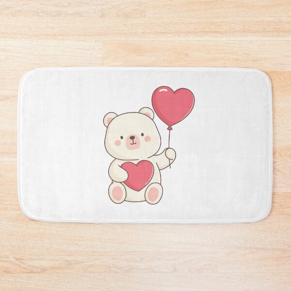 Item preview,  Cute Valentine Bear with Heart Balloon designed and sold by BobaBunny76.