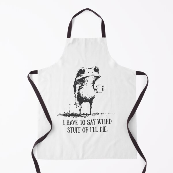 Item preview, I Have to Say Weird Stuff or I’ll Die, Funny Frog Meme Retro designed and sold by lillianmurph.