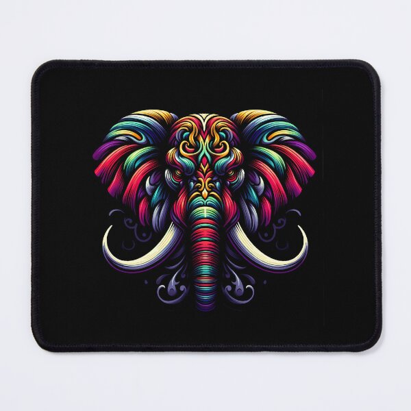 Item preview, Colorful Abstract Swirl Elephant Head Artwork designed and sold by beast-net.