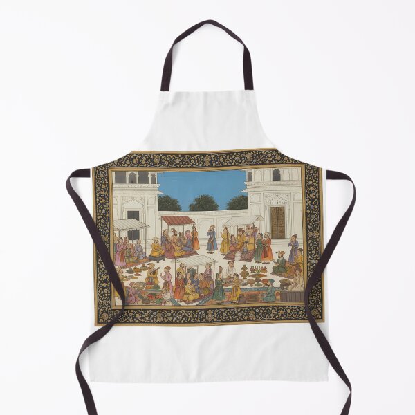 Item preview, Bustling Market in Mughal Courtyard designed and sold by digisetumedia.
