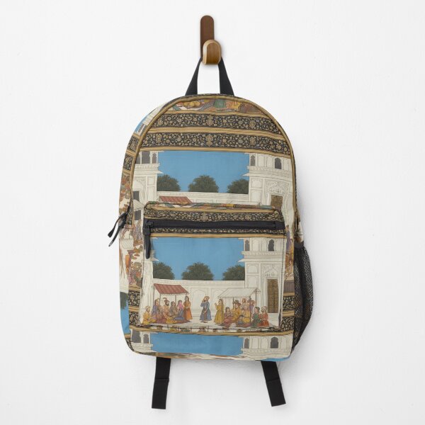 Item preview, Bustling Market in Mughal Courtyard designed and sold by digisetumedia.