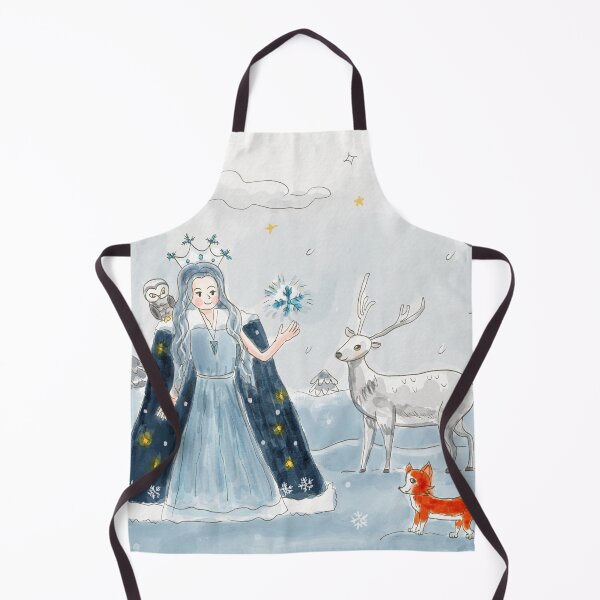 Item preview, Winter Queen with Reindeer and Forest Friends - Whimsical Snow Landscape Artwork designed and sold by Green2711.