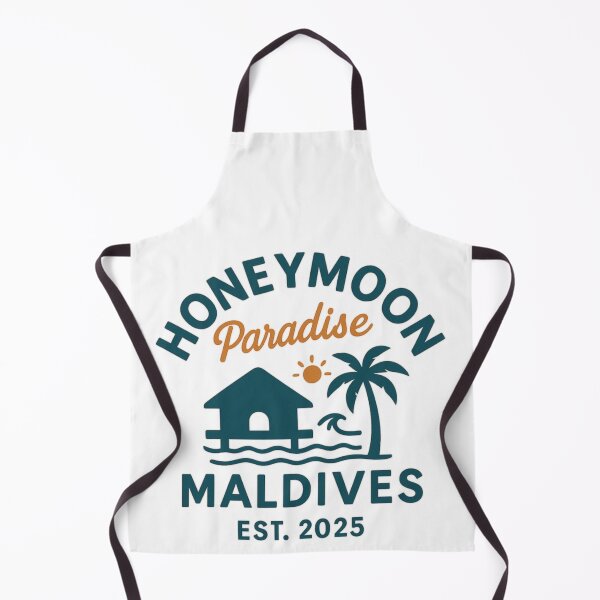 Item preview, Honeymoon Paradise Maldives EST. 2025 – Tropical Overwater Bungalow Logo for Couples & Travel Lovers designed and sold by Memorph.
