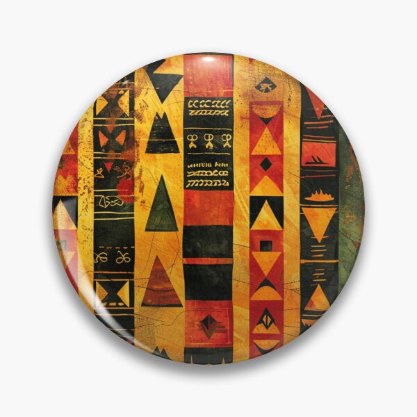 Item preview, African-Style Red, Yellow And Black Designs Pattern designed and sold by DEC02.