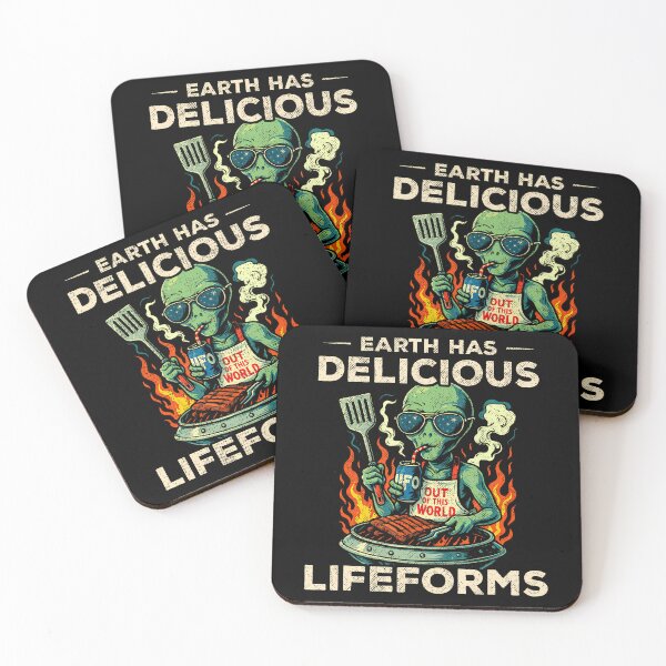 Item preview, Ufo Alien Spaceship Bbq Earth Lifeforms Funny Grilling designed and sold by DoraBlanche.