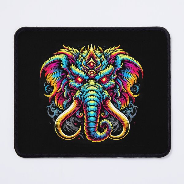 Item preview, Neon Psychedelic Monster Elephant Head Artwork designed and sold by beast-net.