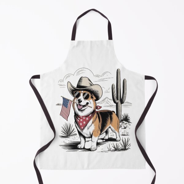 Item preview, Corgi 4th of July Patriotic Corgi Cowboy Dog USA Flag designed and sold by catsdothingz.