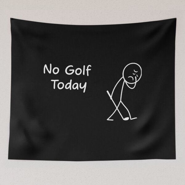 Item preview, No Golf Today Funny Sad Graphic Stickman Golfer Figure designed and sold by khorbiasieno.